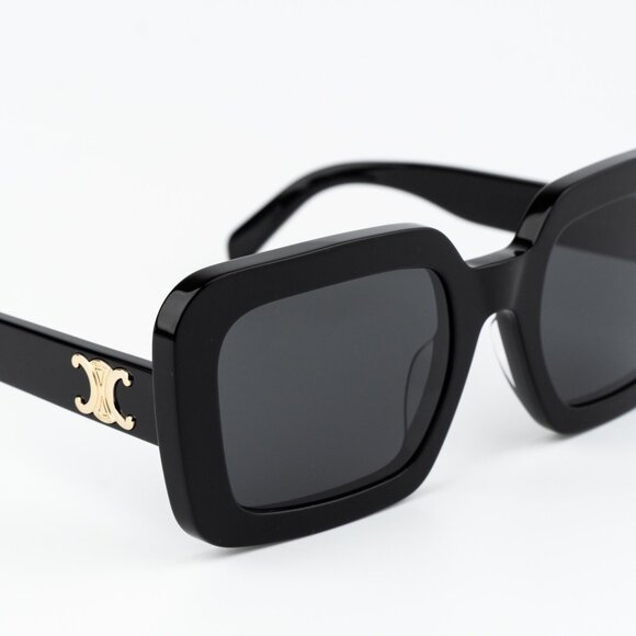 Celine TRIOMPHE Women Sunglasses Black Square CL40304U 01A NEW AUTHENTIC - Picture 6 of 13